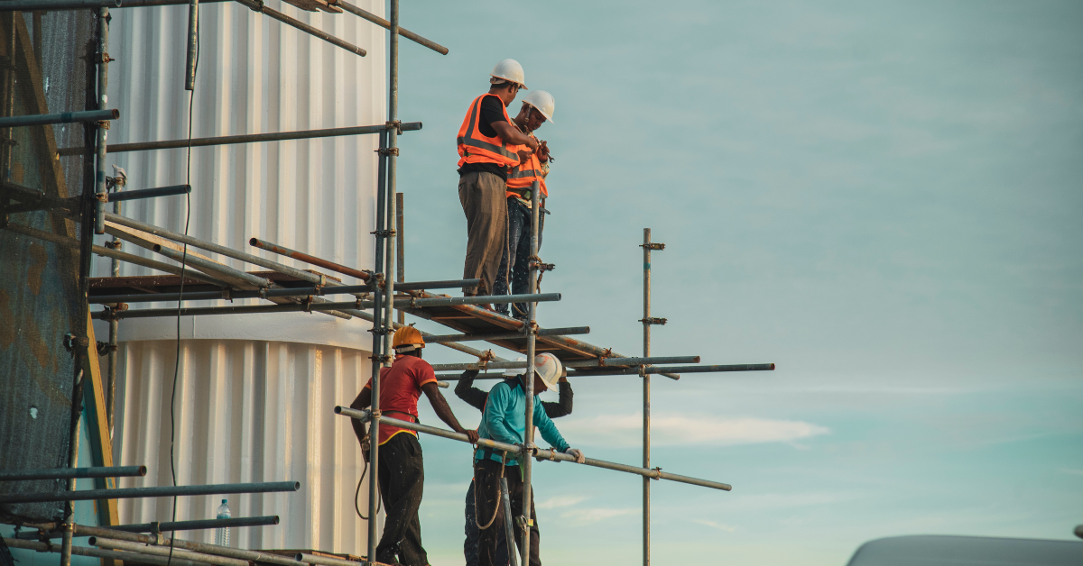 construction workers on site